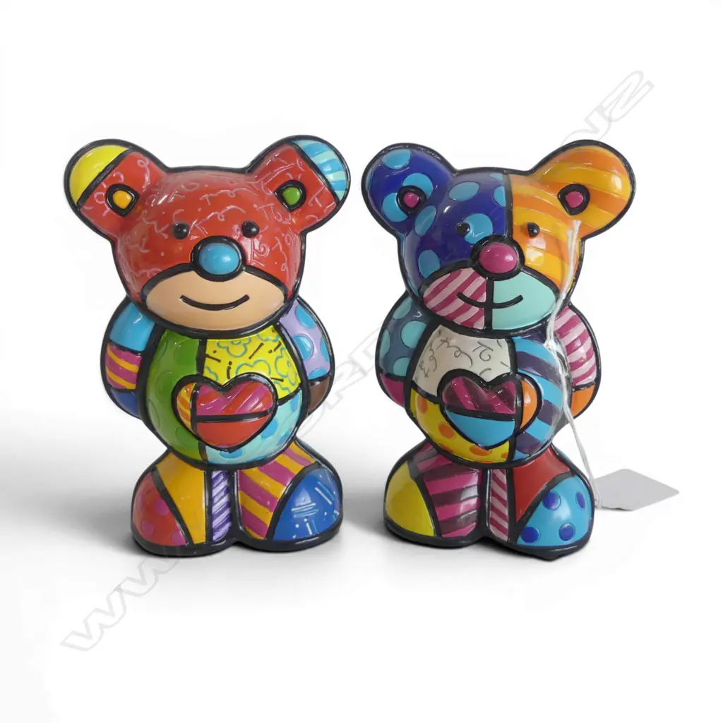 2 ROMERO BRITTO BEARS, H.125mm Image 1++