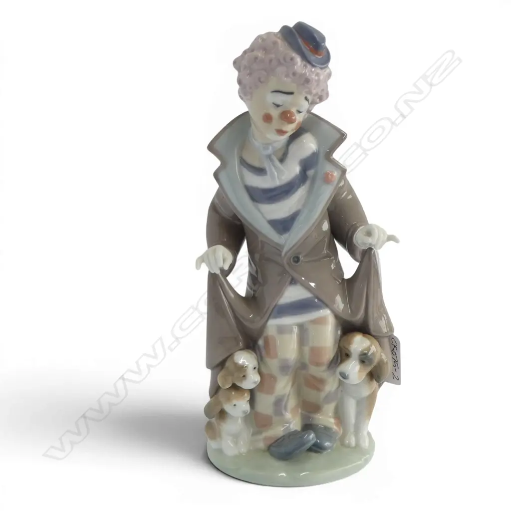 LLADRO CLOWN w DOGS, H.250mm  Image 1++