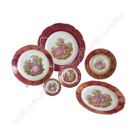 6 LIMOGES PLATES ASST SIZES