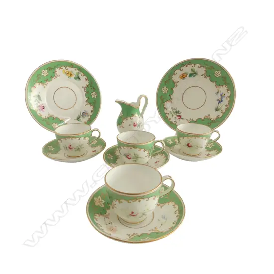 ANTIQUE VICTORIAN MINTON HAND PAINTED TEA SET
