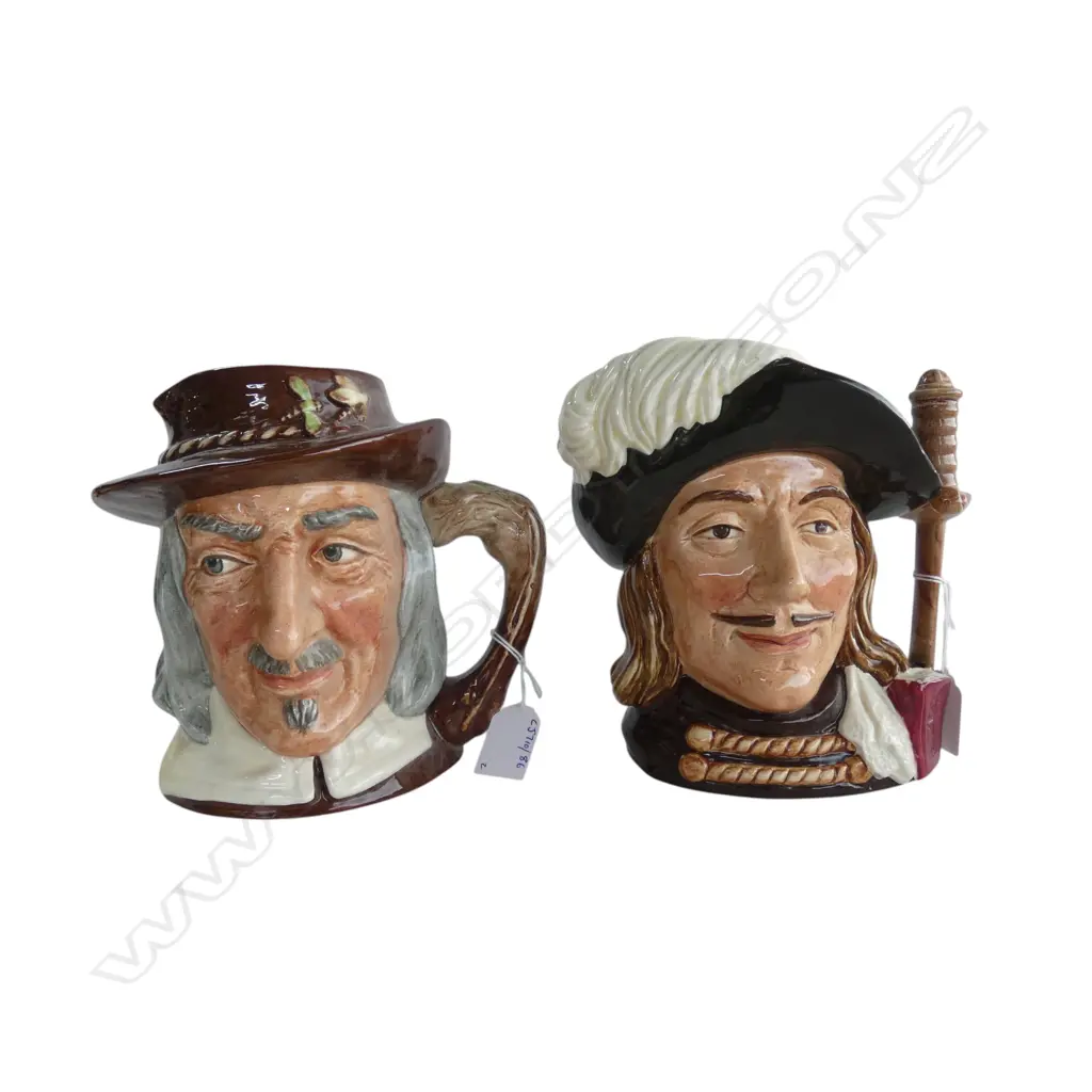 2 LARGE SIZE ROYAL DOULTON CHARACTER JUGS IZAAK WALTON & ARAMIS H160MM Image 1++