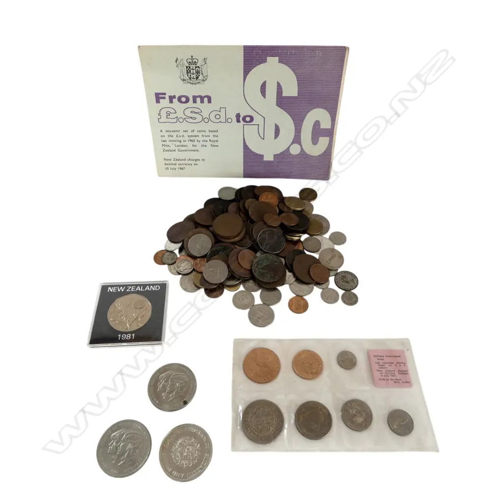 ASST. COINS INCL. 28gm STG SILVER COIN Image 1++