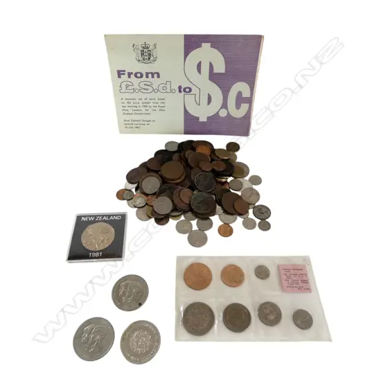 ASST. COINS INCL. 28gm STG SILVER COIN