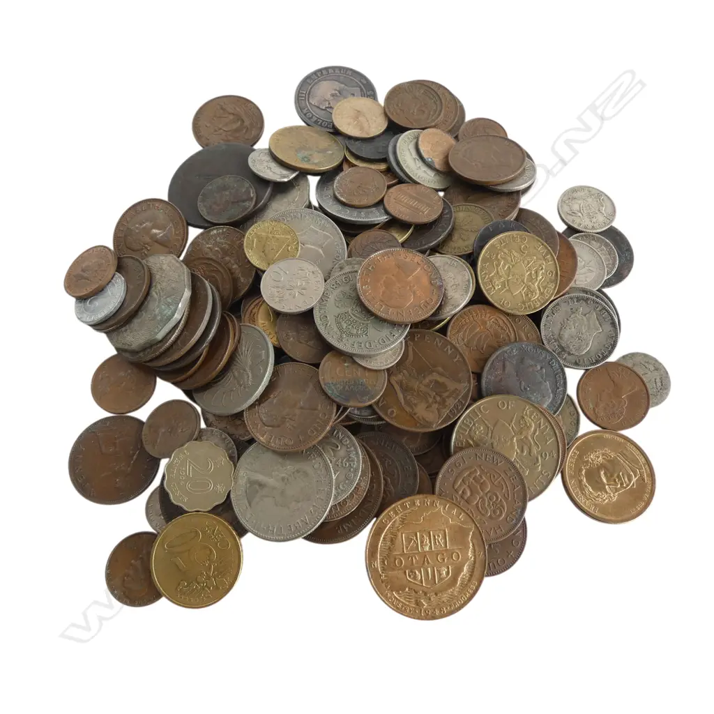 JAR OLD COPPER & SILVER COINS Image 1++