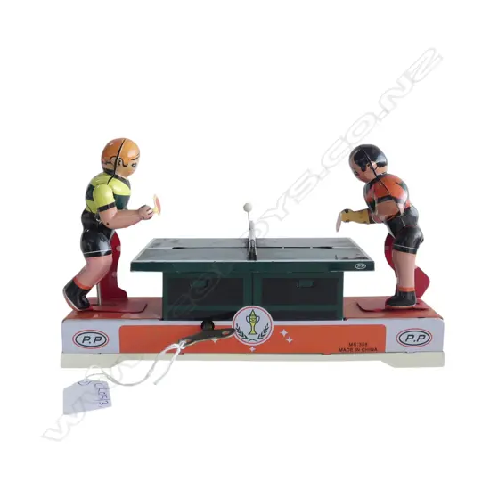 CHINESE WIND UP TIN PING PONG TOY W.230mm + BOX