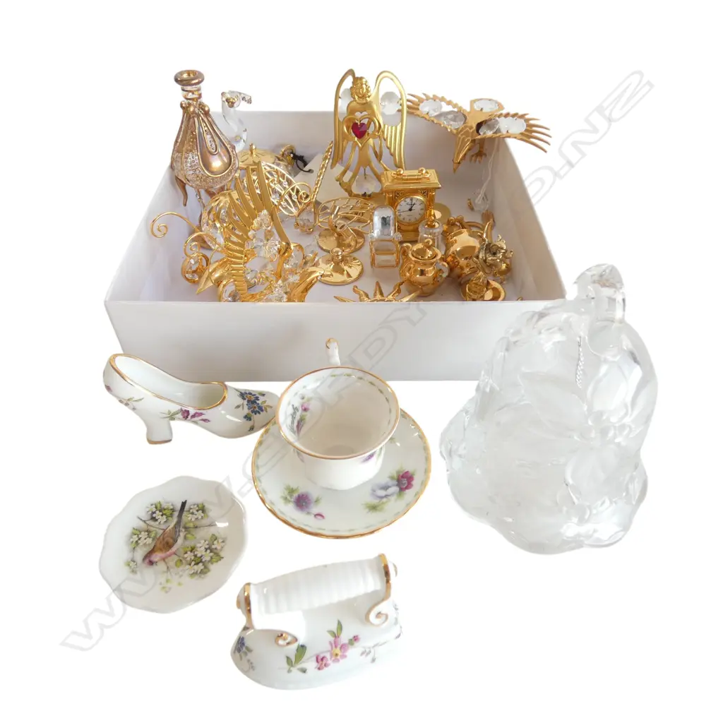 ASST. MINIATURES, PLATED CRYSTAL, SWAROVSKI ETC Image 1++