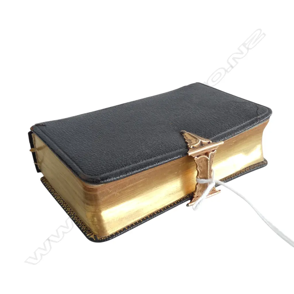 1918 DUTCH BIBLE w. 14CT GOLD CLASP 115x70mm Image 1++