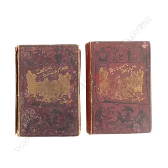 2 ANTIQUE NOVELS; PICKWICK & OLD CURIOSITY SHOP