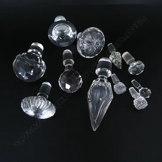 11 ASST. CRYSTAL DECANTER STOPPERS