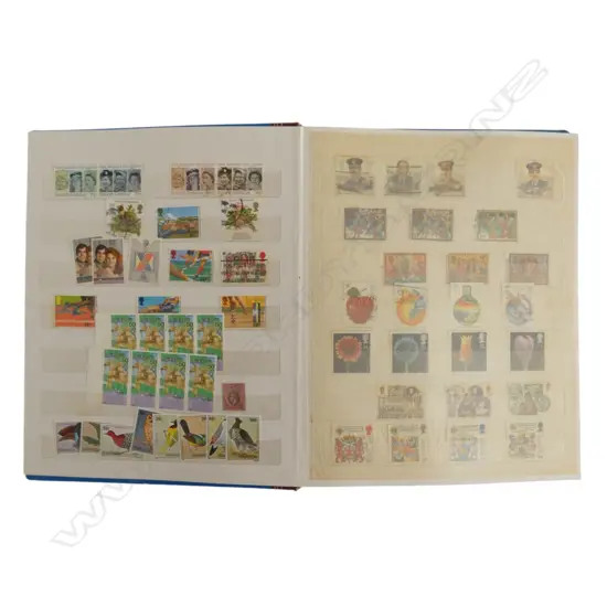 Mainly Commonwealth stamps in large blue stockbook