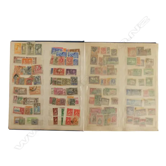 Commonwealth stamps in blue stockbook