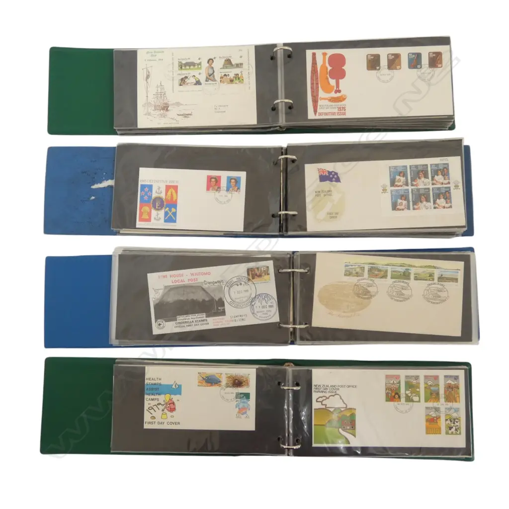4 albums NZ first day covers in carton Image 1++
