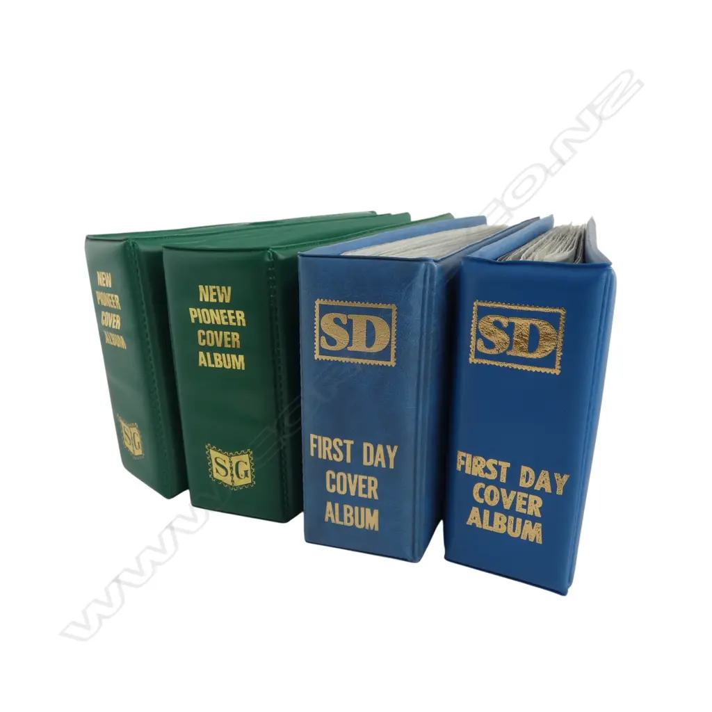 4 albums NZ first day covers in carton Image 1++