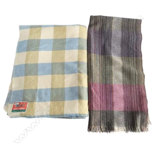 2 WOOL BLANKETS (1 MOSGIEL)