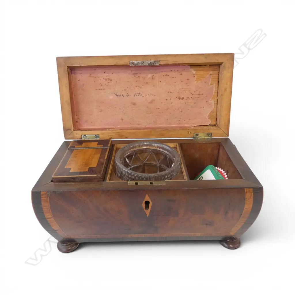 ANTIQUE TEA CADDY, ONE COMPARTMENT MISSING W.300mm Image 1++