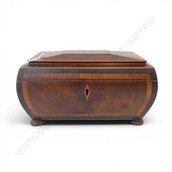 ANTIQUE TEA CADDY, ONE COMPARTMENT MISSING W.300mm