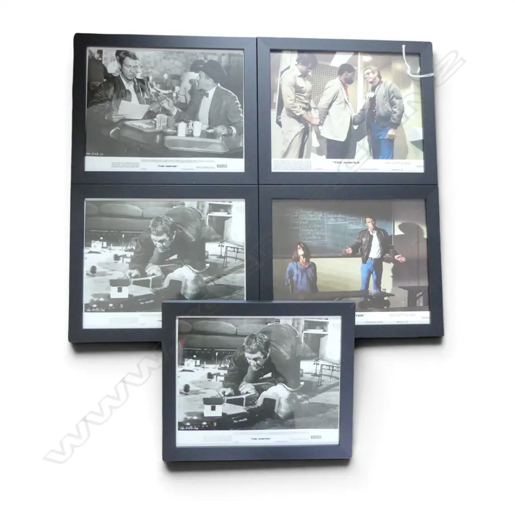 SET OF 5 DAYBILL COLOUR THE HUNTER MOVIE POSTERS H200 W240 USA LITHOS Image 1++