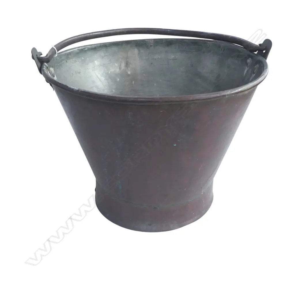 VINTAGE COPPER BUCKET H.280mm, 350mm dia Image 1++