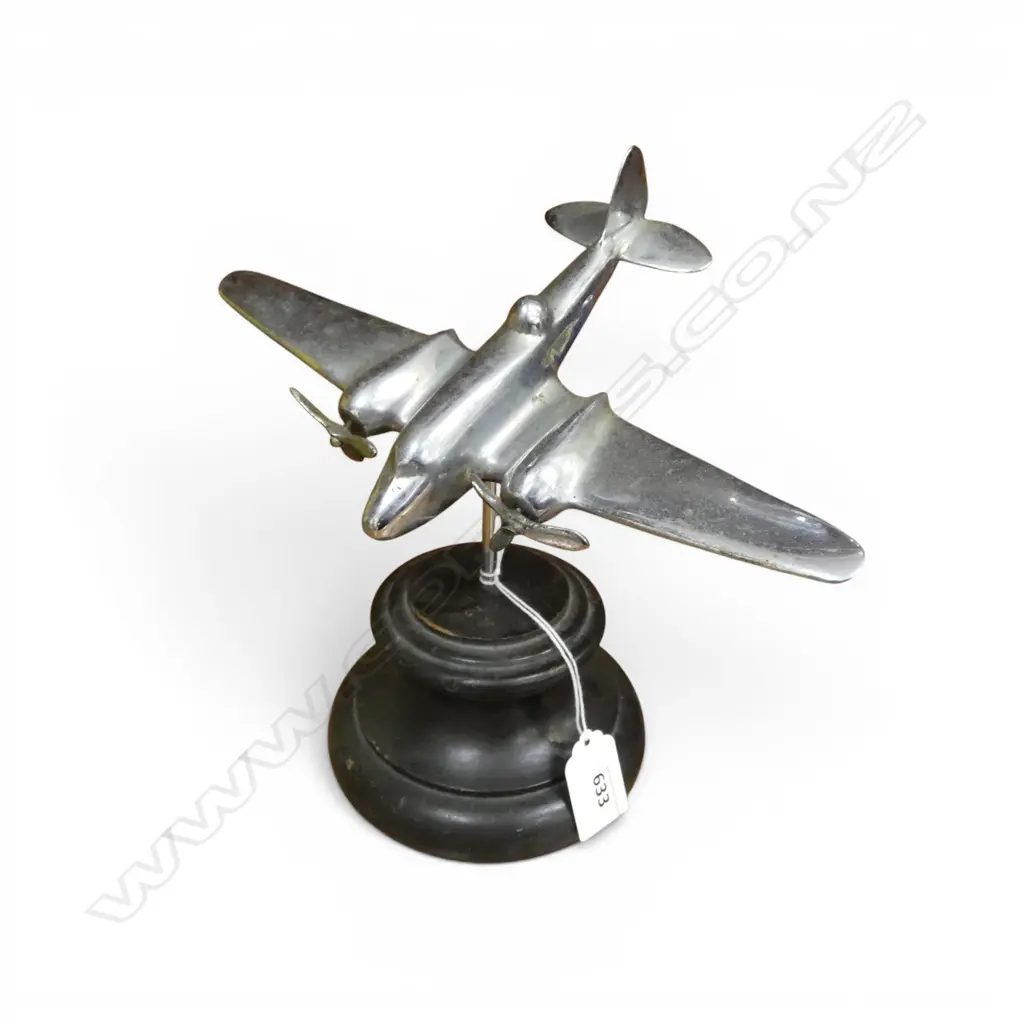 SILVER METAL PLANE ON STAND H.215mm Image 1++