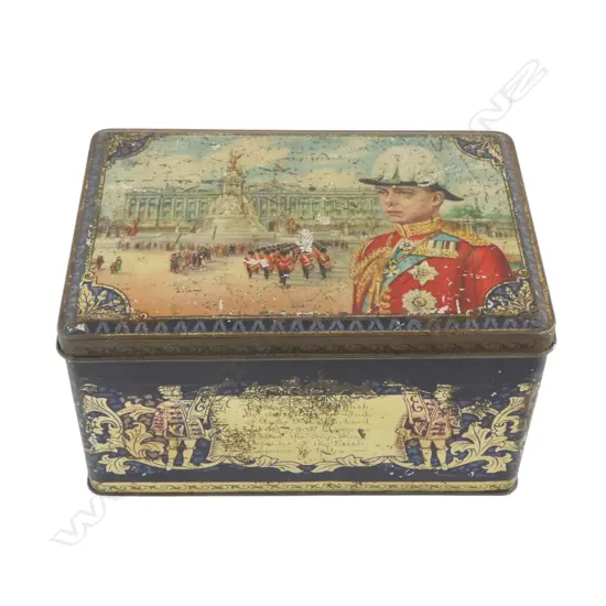 1936 KING EDWARD VIII ACCESSION TO THE THRONE CORONATION TIN, L.170MM W.120MM 