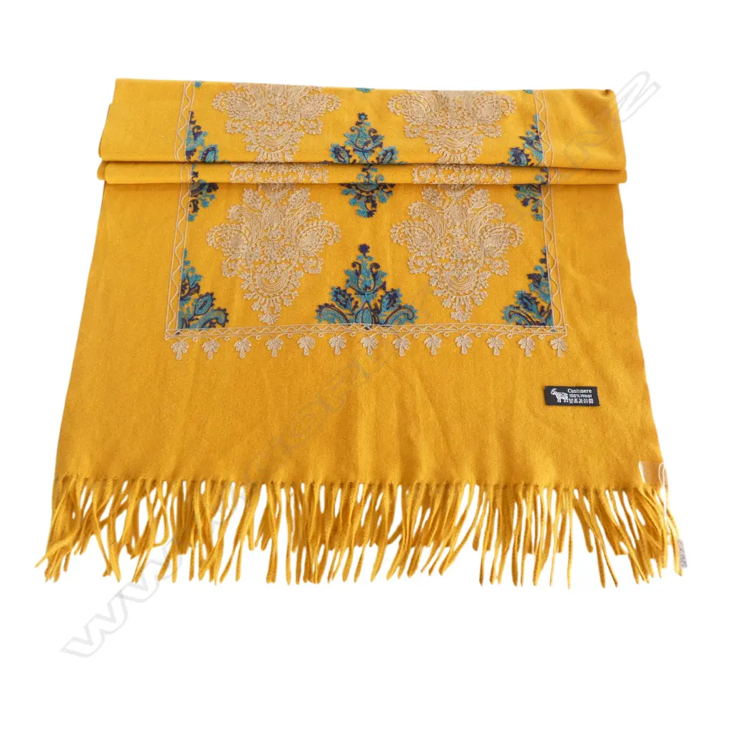 EMBROIDERED SHAWL 'CASHMERE 100% WOOL' Image 1++