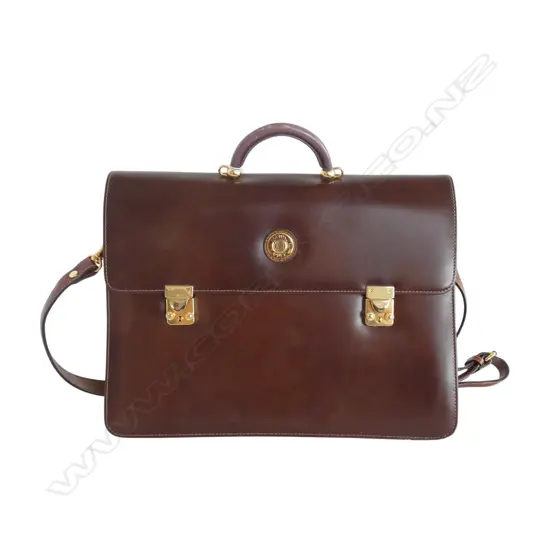 LEATHER BRIEFCASE 'FORTUNE DUCK' W.360mm