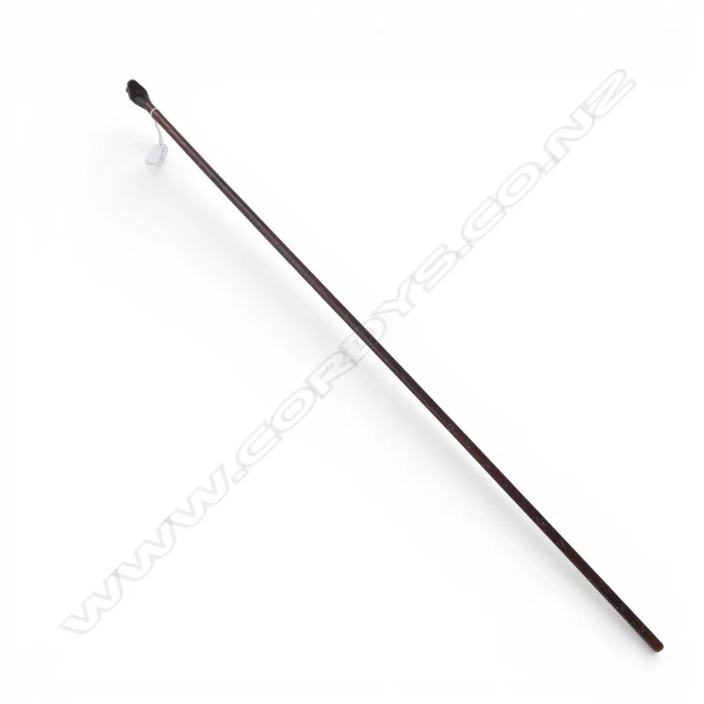 WALKING STICK w. CARVED DOG HEAD END L.940mm Image 1++