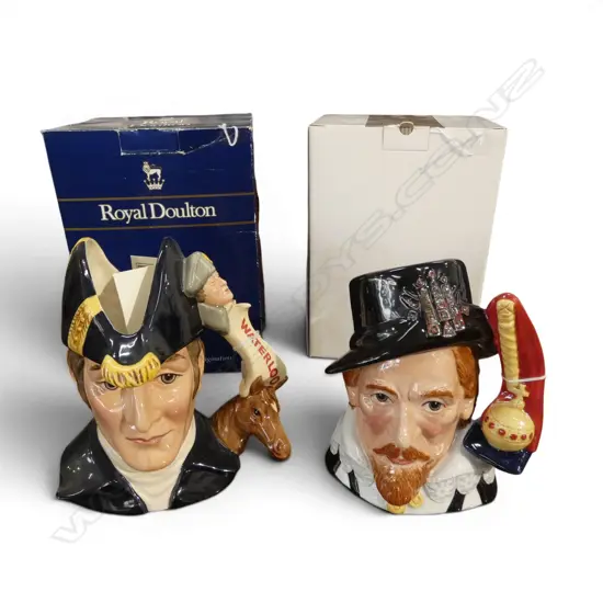 2 BOXED ROYAL DOULTON CHARACTER JUGS; DUKE OF WELLINGTON No.494 & KING JAMES I No.603