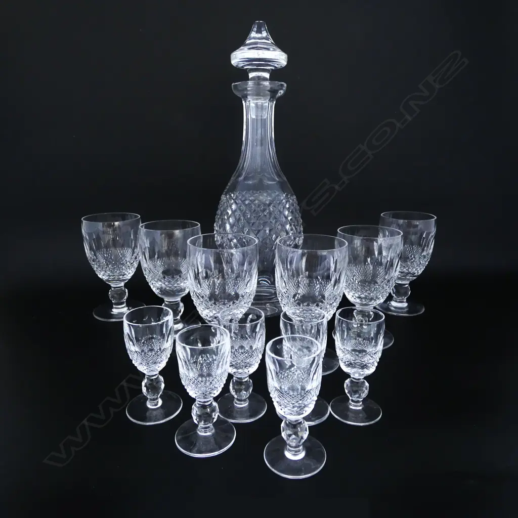 WATERFORD CRYSTAL DECANTER H.340mm + 12 GLASSES (6+6) Image 1++