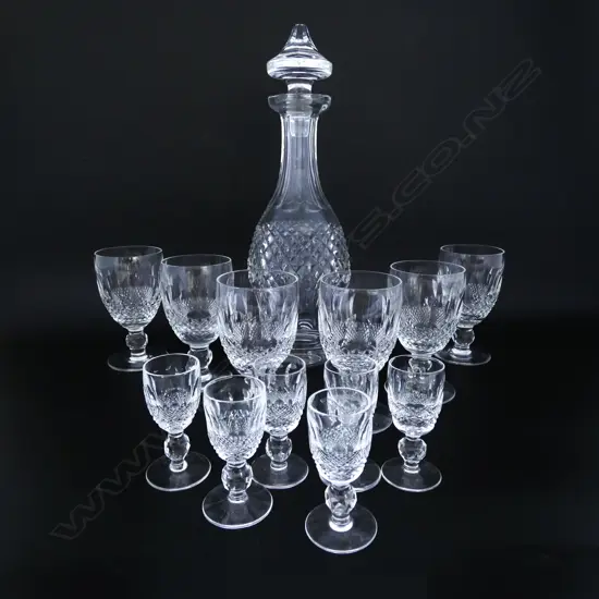 WATERFORD CRYSTAL DECANTER H.340mm + 12 GLASSES (6+6)