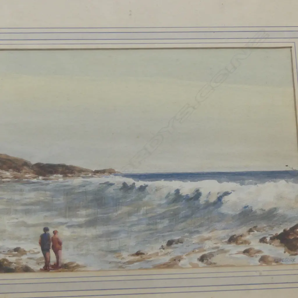 F. GREGORY, COASTAL SCENES (X2), BOTH SIGNED, 165 X 240MM Image 1++