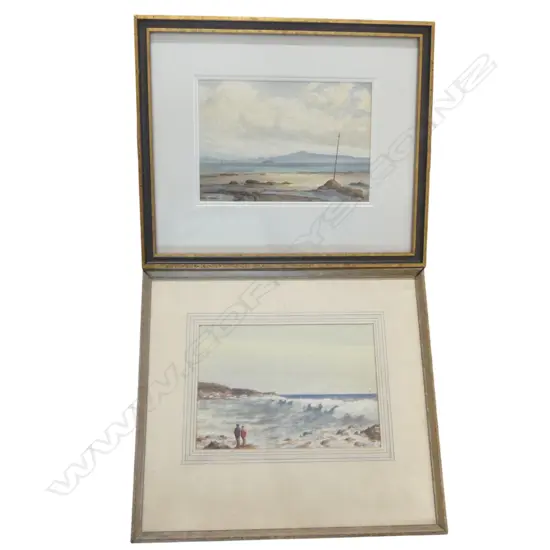 F. GREGORY, COASTAL SCENES (X2), BOTH SIGNED, 165 X 240MM