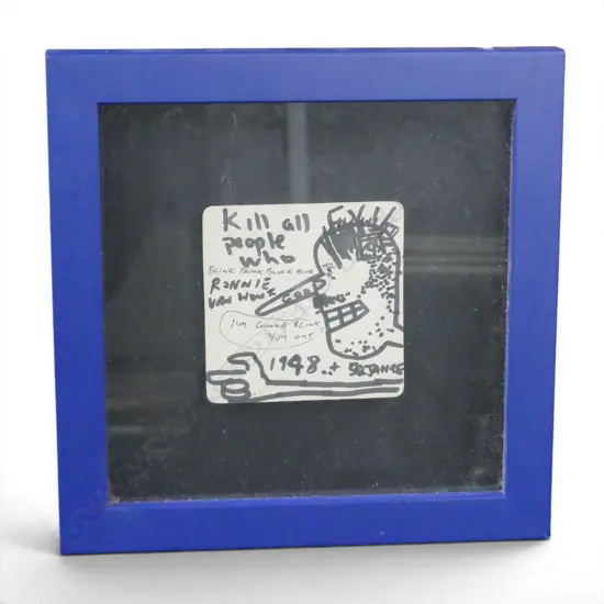 PETER ROBINSON, KILL ALL PEOPLE..., MARKER ON CARD, 95x95mm