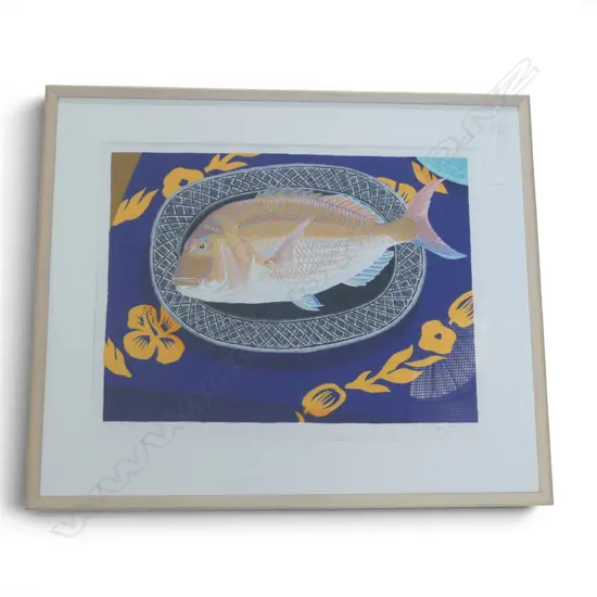 TOM BURNETT 'SNAPPER' SCREEN PRINT 88/180 SIGNED & DATED '93 525x680mm FOXING