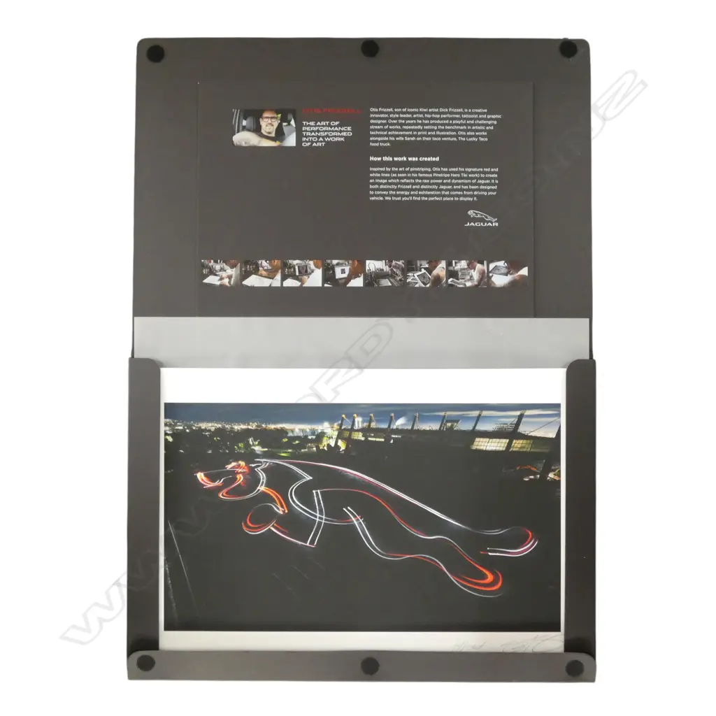 OTIS FRIZZELL & JEFF WOOD 'THE ART OF PERFORMANCE' PRINT 385x570mm COLAB w. JAGUAR Image 1++