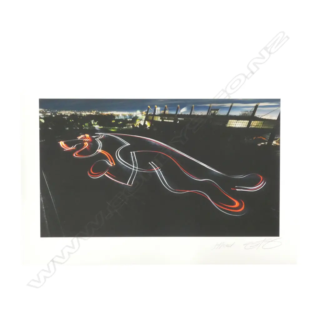 OTIS FRIZZELL & JEFF WOOD 'THE ART OF PERFORMANCE' PRINT 385x570mm COLAB w. JAGUAR Image 1++