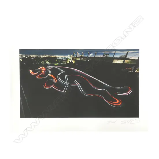OTIS FRIZZELL & JEFF WOOD 'THE ART OF PERFORMANCE' PRINT 385x570mm COLAB w. JAGUAR