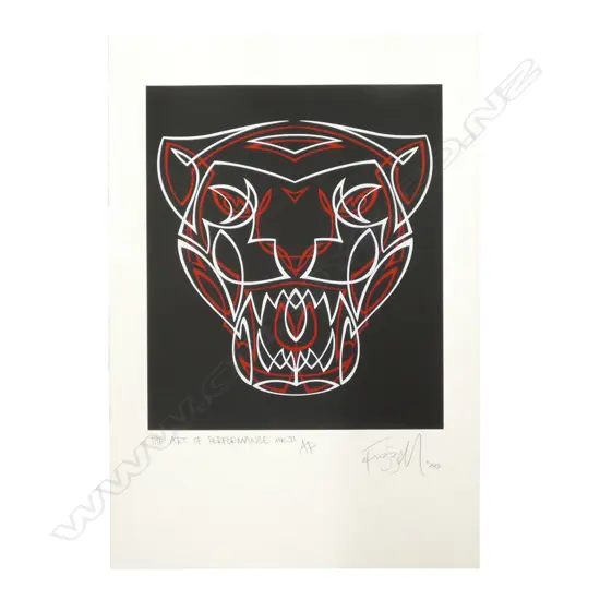 OTIS FRIZZELL 'THE ART OF PERFORMANCE MKII' SCREEN PRINT, AP, SIGNED & DATED '20 560x385mm COLLABORATION w. JAGUAR