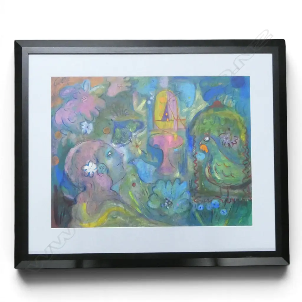 ARTIST UKNOWN (AFTER CHAGALL) MIXED MEDIA 440x590mm Image 1++