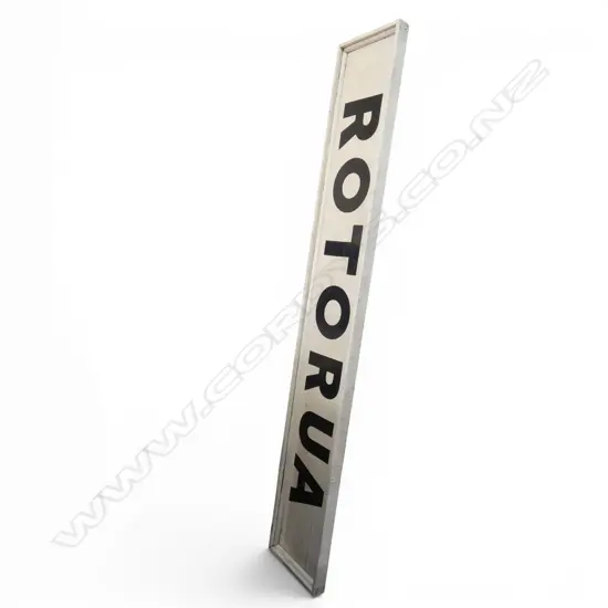 VINTAGE 'ROTORUA' TRAIN STATION SIGN 2700x65x425mm