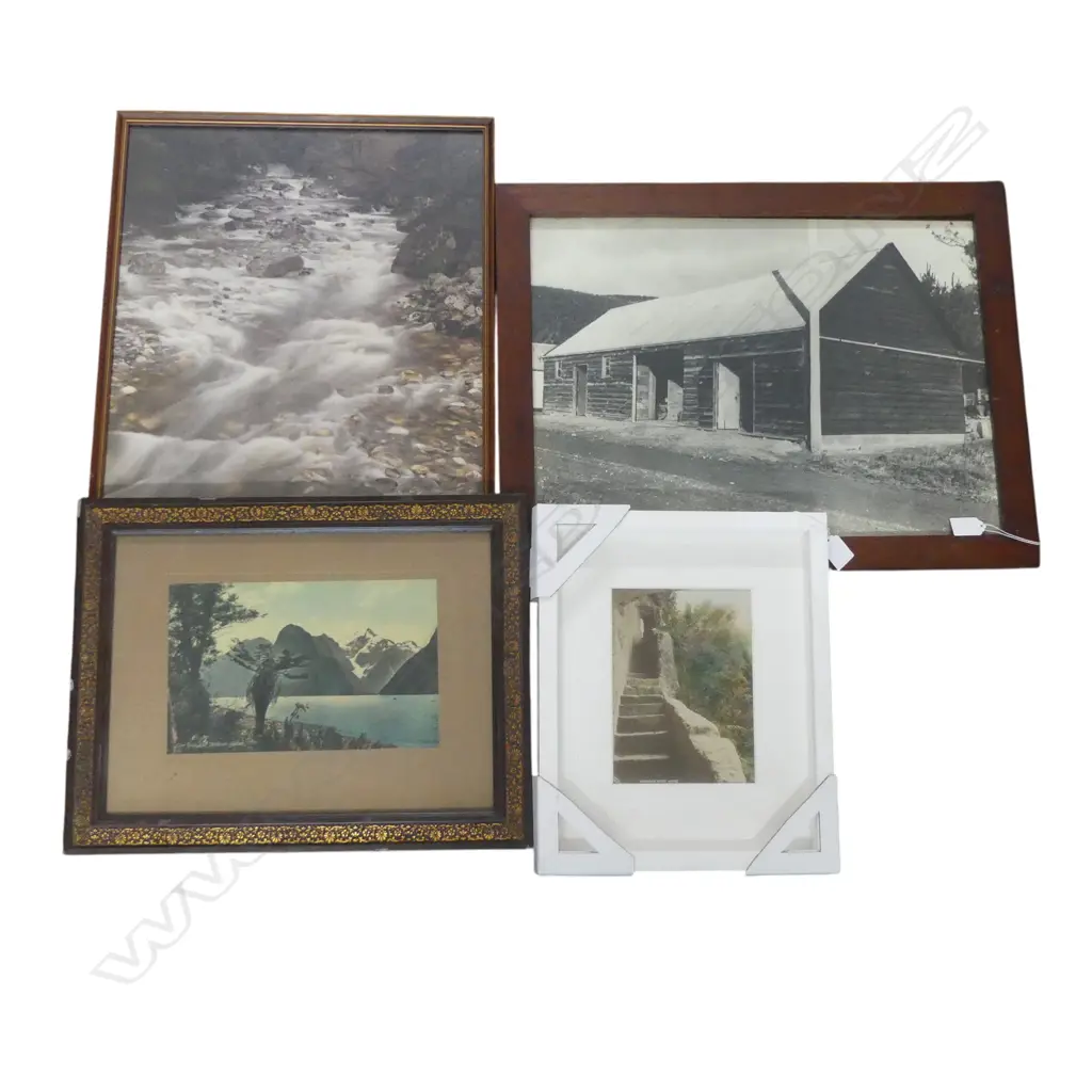 FOUR FRAMED VINTAGE LANDSCAPE PHOTOS Image 1++