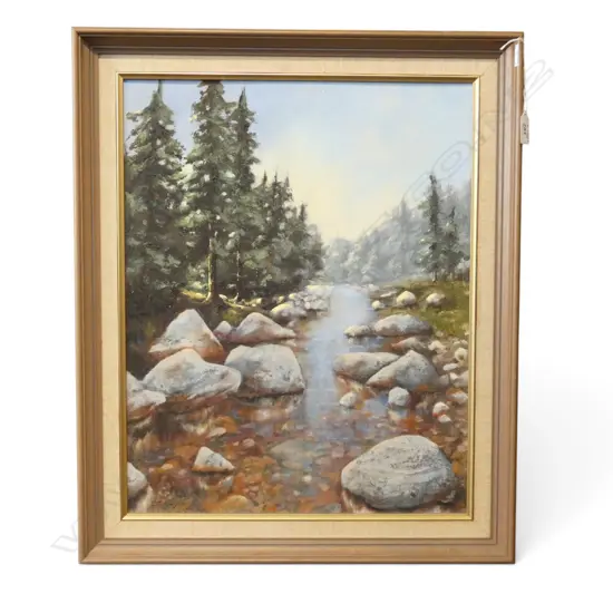 LESLEY GAGER 'SOLITUDE' OIL ON BOARD 495x390mm