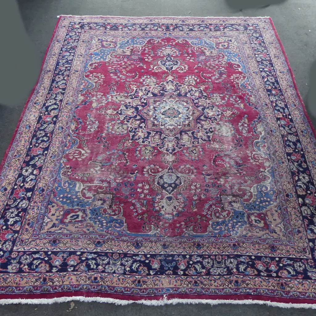 HAND KNOTTED ALL WOOL CARPET, WORN 3200x2400mm Image 1++