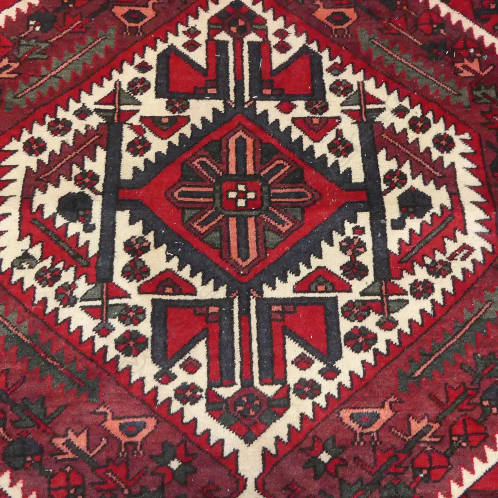 BAKHTIARI HAND KNOTTED WOOL PILE RUG Image 1++