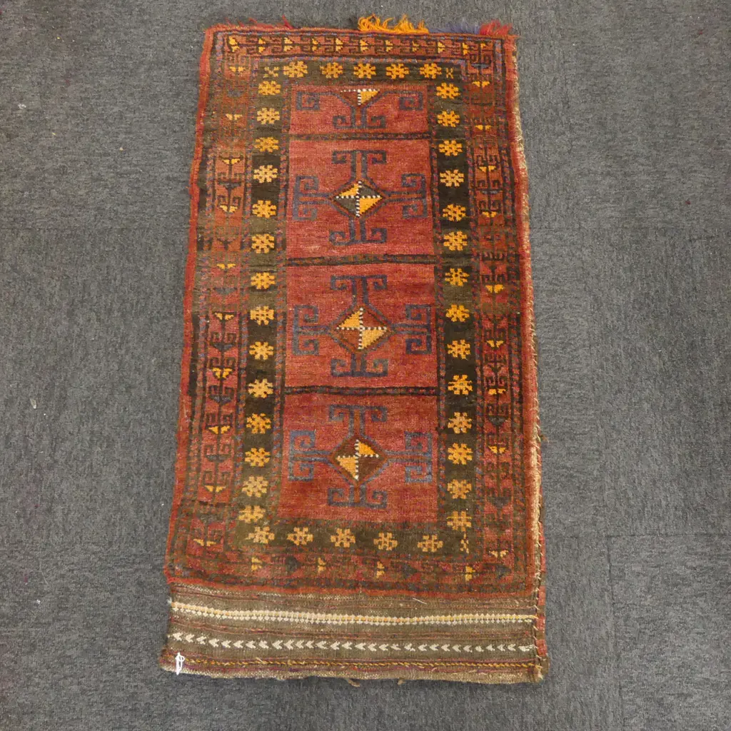 HAND KNOTTED ALL WOOL TRIBAL BAG 1080x550mm Image 1++