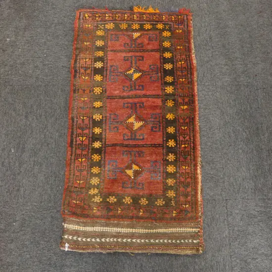 HAND KNOTTED ALL WOOL TRIBAL BAG 1080x550mm