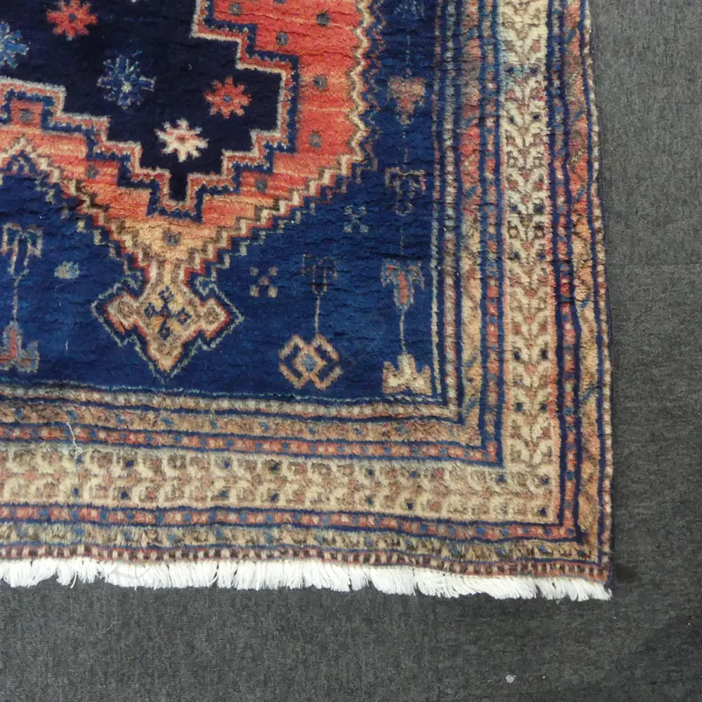 HAND KNOTTED WOOL PILE AFSHAR RUG 2160x1650mm Image 1++