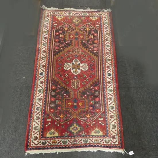 HAND KNOTTED WOOL PILE RUG 1450x800mm
