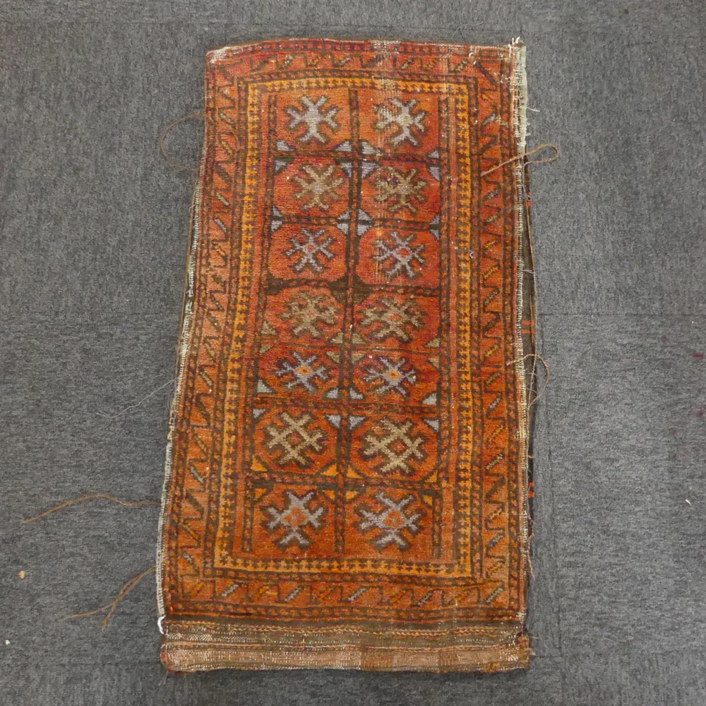 HAND KNOTTED ALL WOOL BAG faults 970x520mm Image 1++