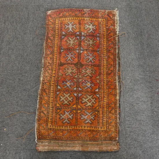 HAND KNOTTED ALL WOOL BAG faults 970x520mm